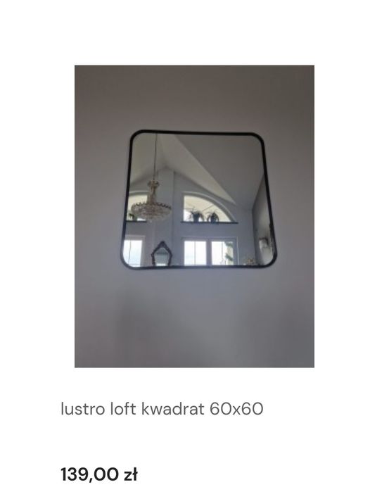 Lustra owalne w aluminiowej ramię