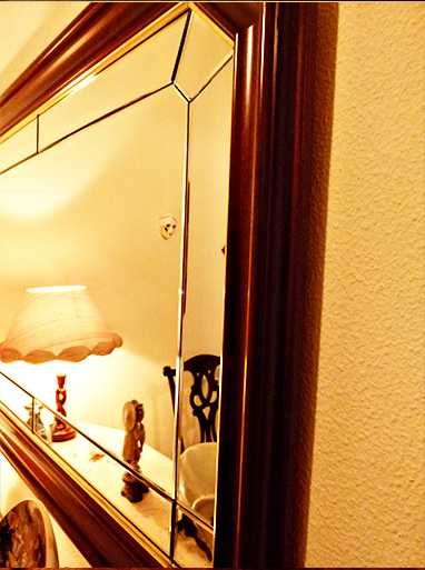Móvel de entrada/corredor+ espelho com topo em pedra mármore