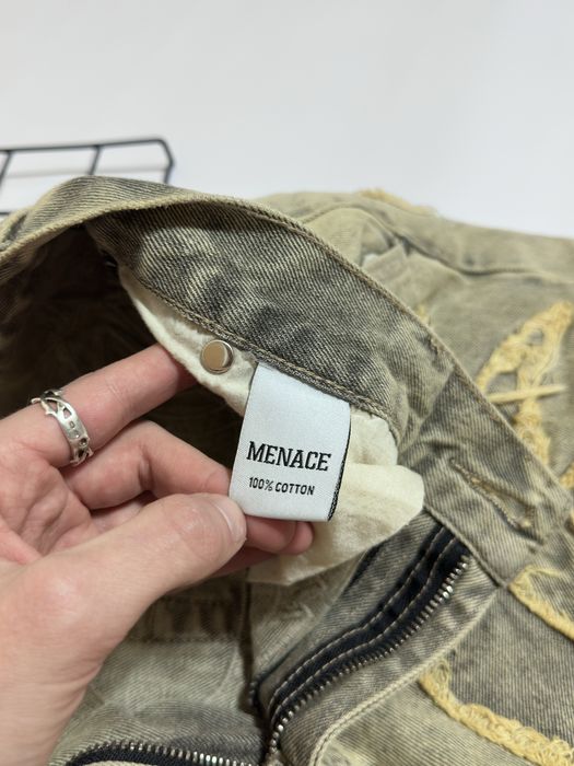 Menace Iconography Denim Patch Work Pants Jeans Джинсы Baggy Fit Y2K