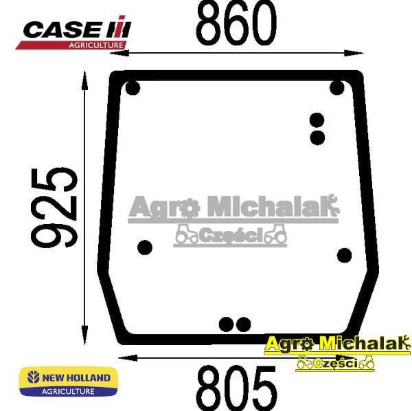 Szyba tylna Case Jx 55, JX60, JX85,  JX80, JX90, Farmal, JX Maxxima