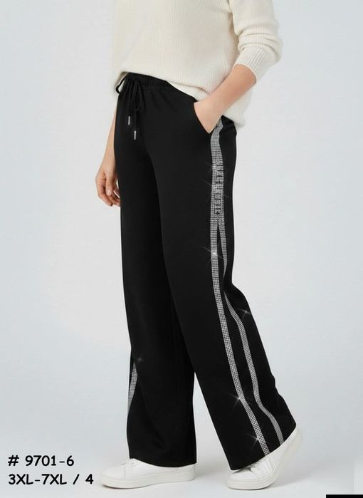 Брюки спортивні зі стразами