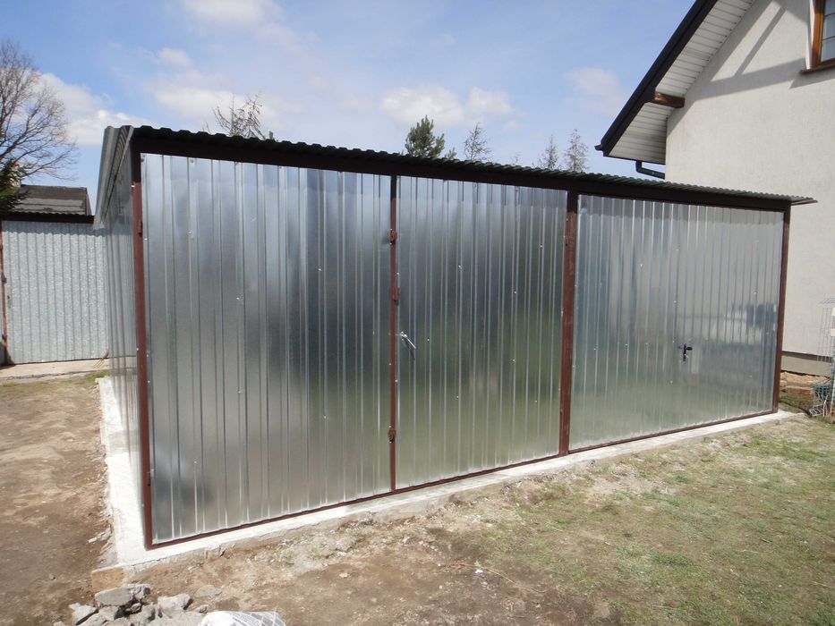 Garaż blaszany Blaszak na budowę 3x5 Najtaniej Garaże PRODUCENT garaży