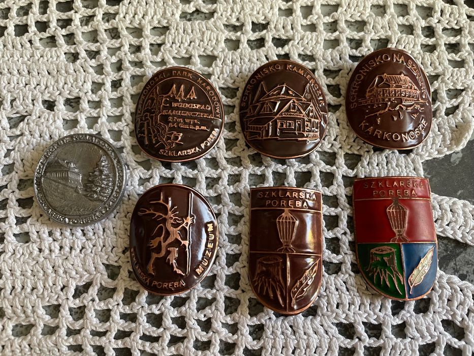 Zestaw blaszek turystycznych na laskę Szklarska Poręba