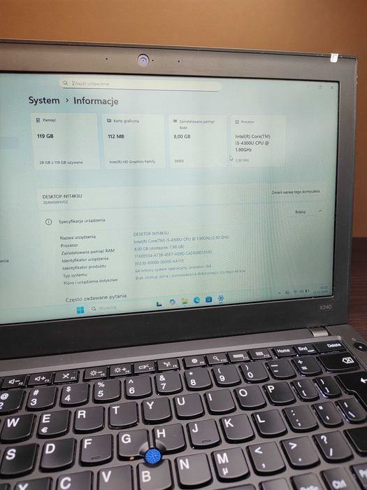 MINI LAPTOP | Lenovo ThinkPad X240 | Intel i5 | 8GB | 128SSD | Win11