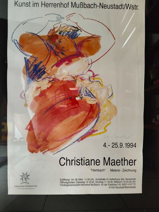 Plakat, litografia Christiane Maether Poster 1994