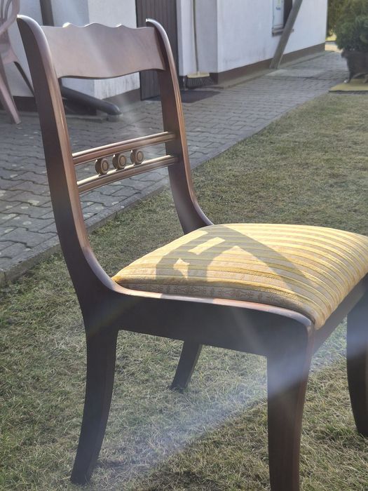 Stół+ 4.krzesła Biedermeier antyk 63.