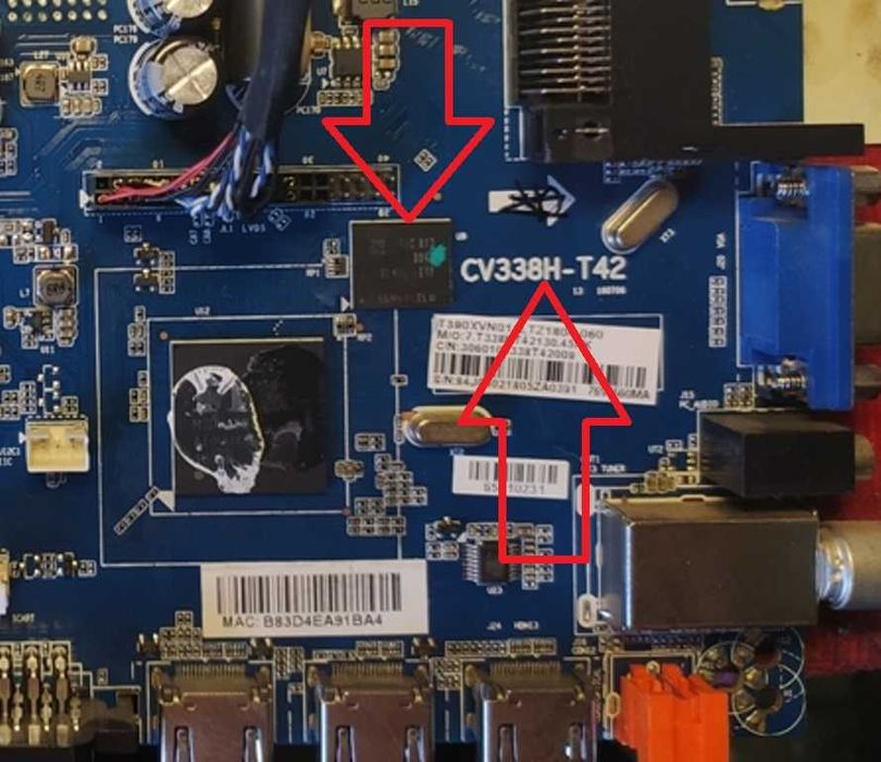 CV338-T42  TV  LCD  SILVER IP-LE41005  Programação emmc