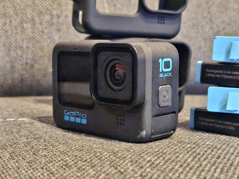 GoPro 10 BLACK, 4 baterie, duże wyposażenie, gratisy,