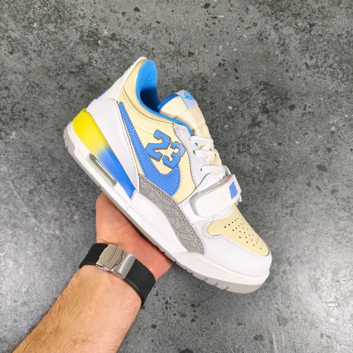 Nike Air Jordan Legacy 312 Low білі з жовто-блакитним