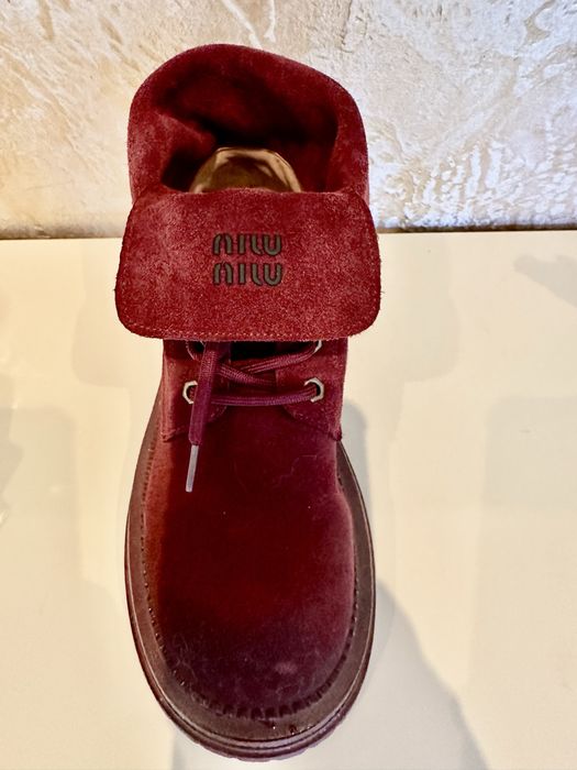 Ботинки miumiu з нат.замші нові