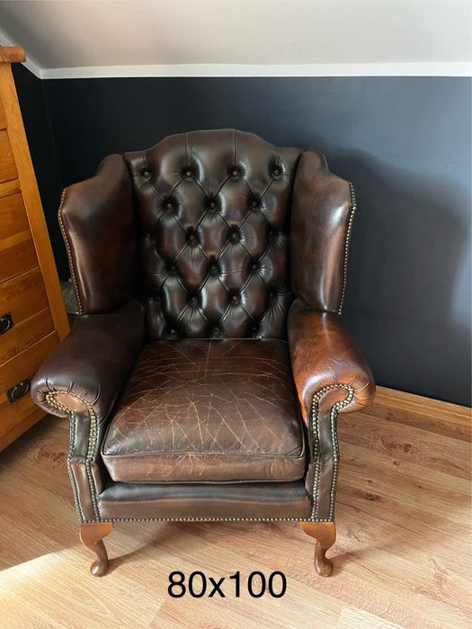 Fotel skórzany przepiekny