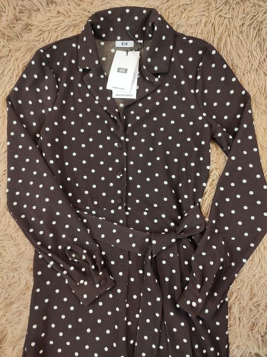 Коричневый комбинезон в горошек ШЕ xs