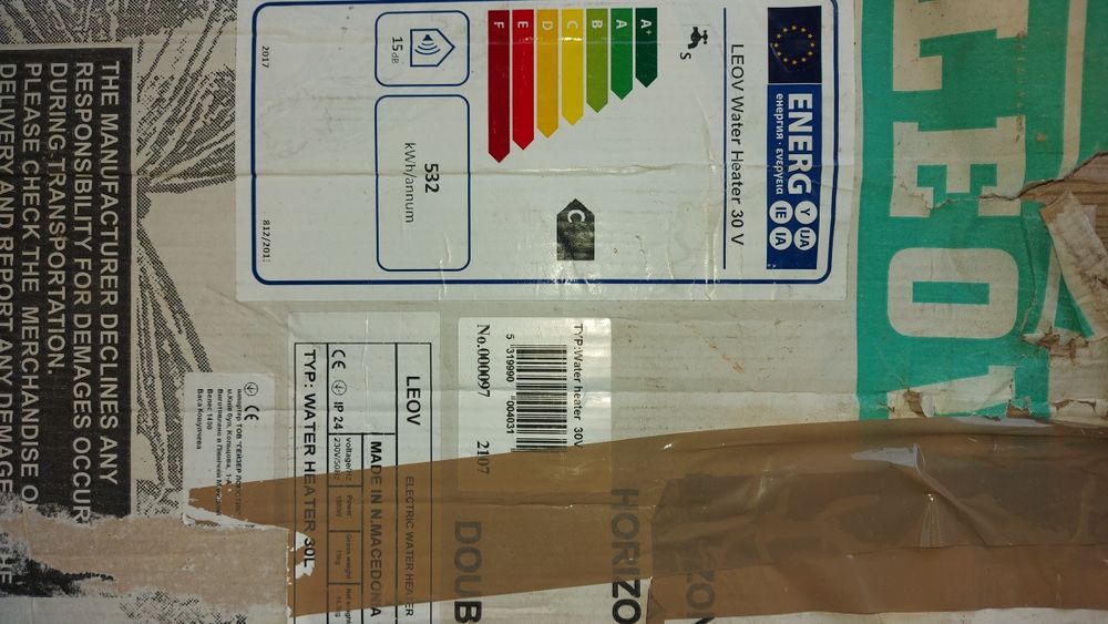 Продам Бойлер LEOV 30 L./1500W