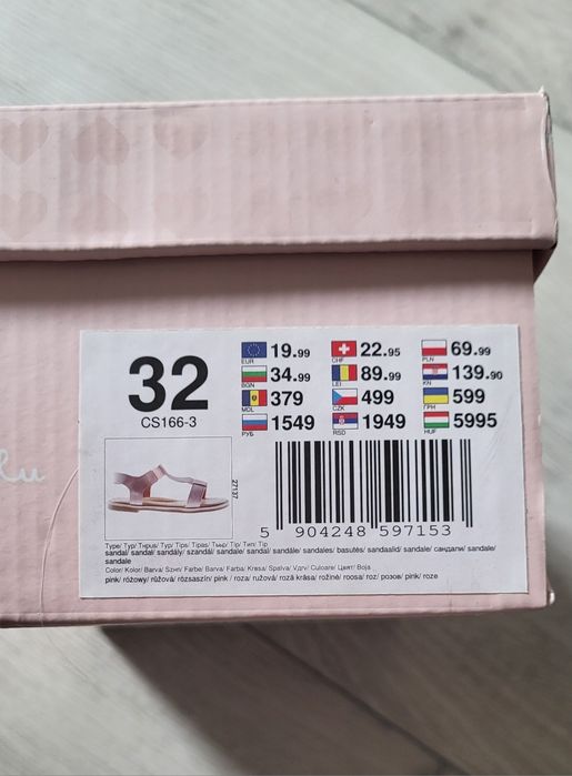Sandały dziewczęce 32