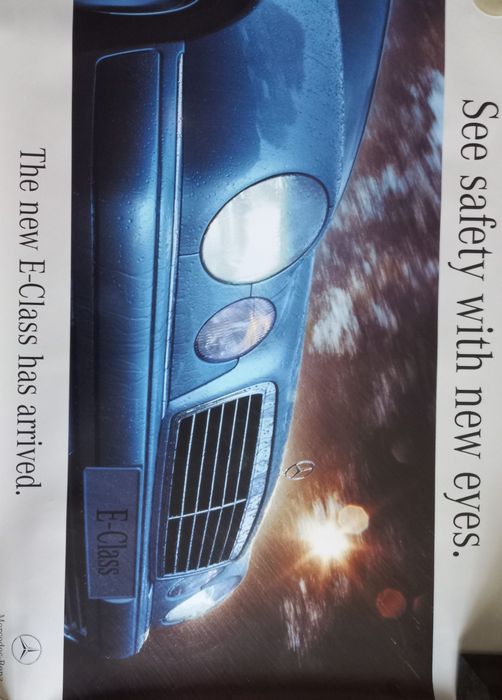 Plakat samochodu Mercedes- Benz E-class .Nowe.