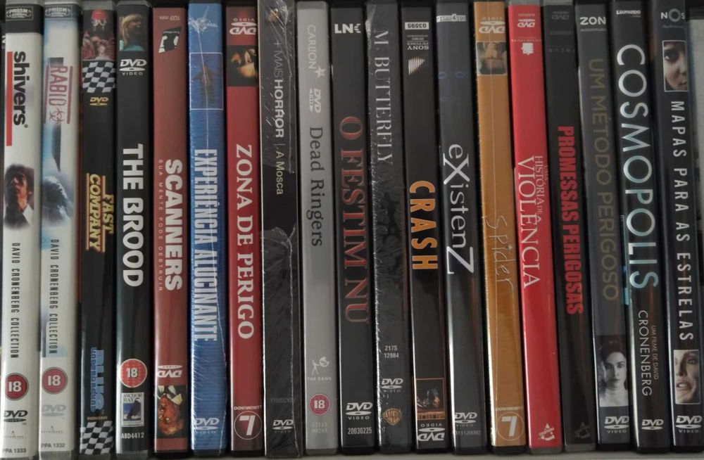 DVDs de filmes de David Cronenberg