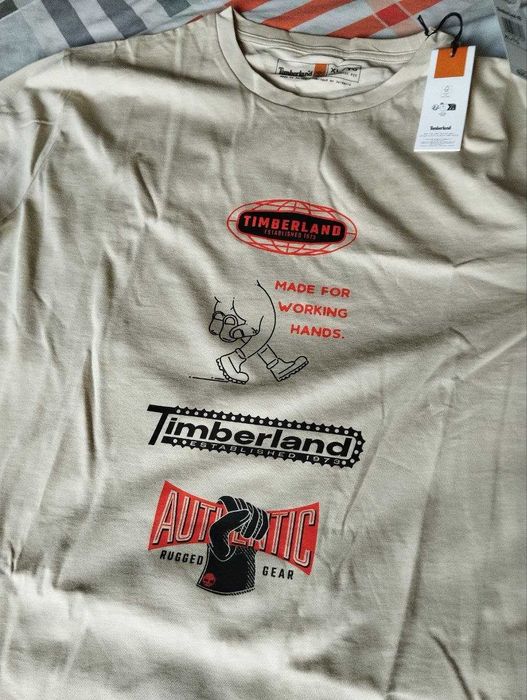 Timberland XL Оригинал Новый Логслив Футболка