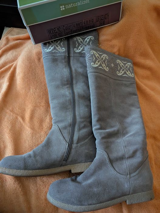 Чоботи зимові натуральний замш і хутро