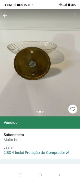 Saboneteira nova  em latão