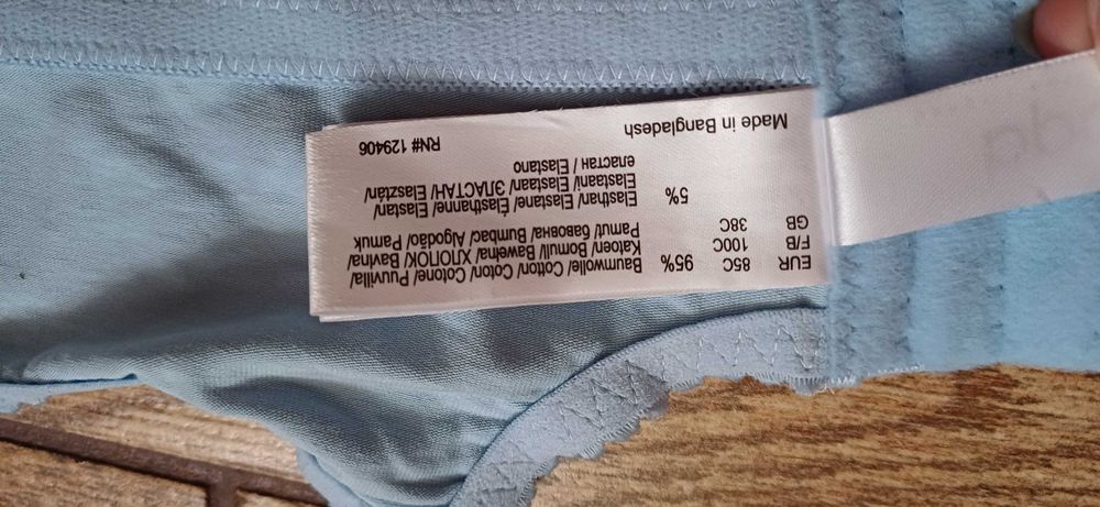 Niebieski bawełniany biustonosz BPC bonprix collection r. 85 C
