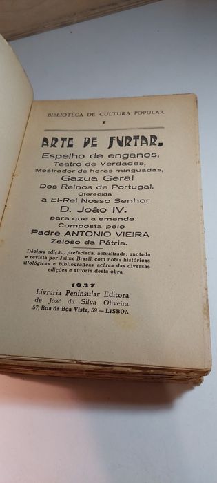Arte de Furtar - Padre António Vieira (1937)