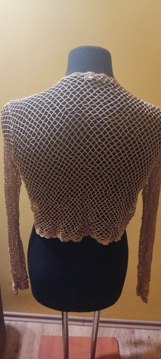 Złote bolerko sweter