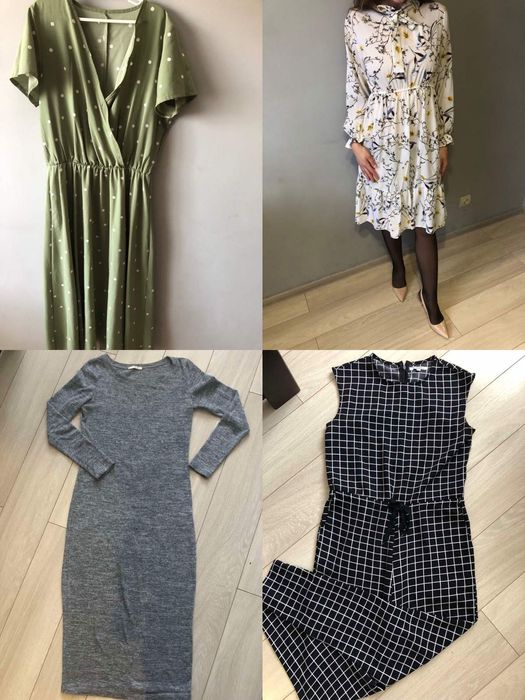 Куртка зимова пуховик Сукня в горох