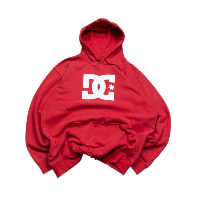 Y2k DC Shoes big logo hoodie bluza z kapturem L sk8 grunge loose fit
