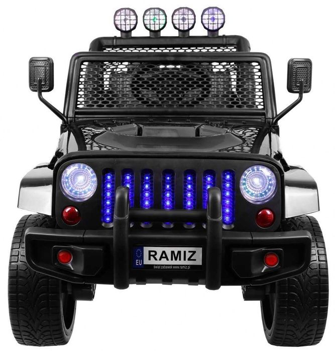 Auto na Akumulator Duży JEEP dla Dzieci 4x4 180 WATT Czarny