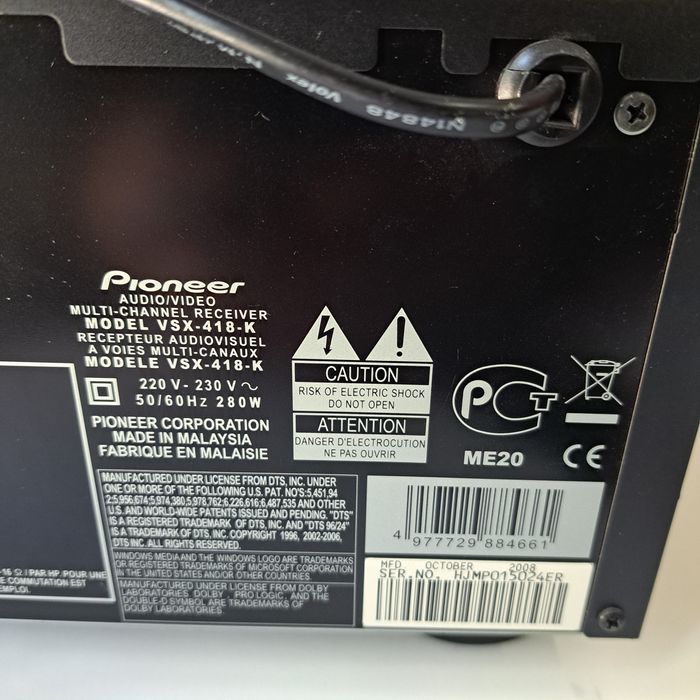 Pioneer Model VSX amplituner wielokanałowy