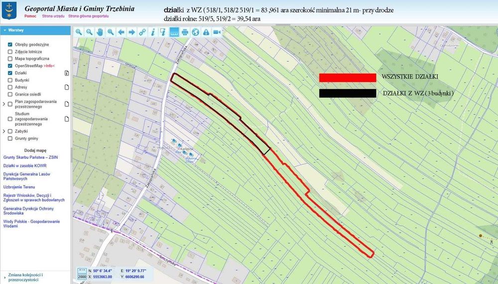 Działka widokowa 1.2  ha  BOLĘCIN