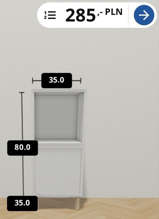 Stolik nocny, szafka, słupek eket ikea