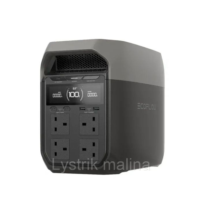 Зарядна станція EcoFlow Delta 3, 1800 Вт, 1024 Вт*год