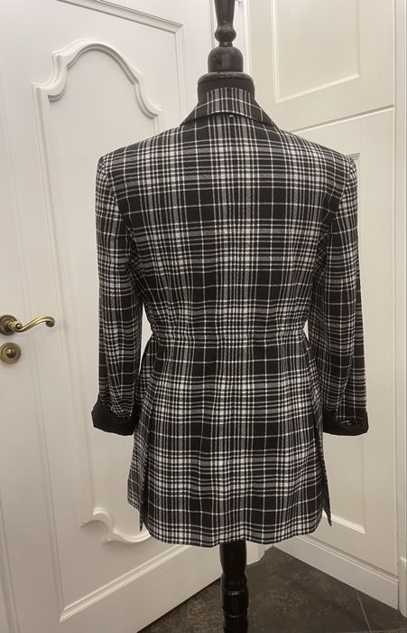 MAX MARA piękna marynarka w kratkę, z ściąganiem w talii