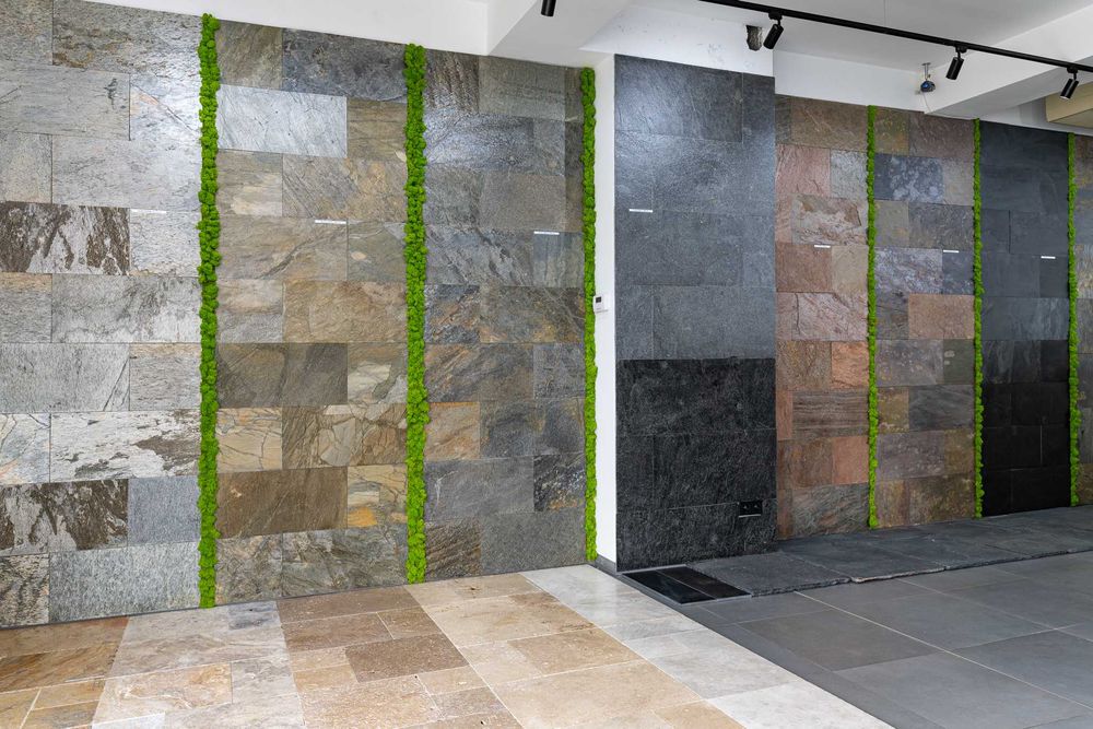 Płytki Łupek Silver Grey Kamień Naturalny 30x10 elewacja ogrodzenie