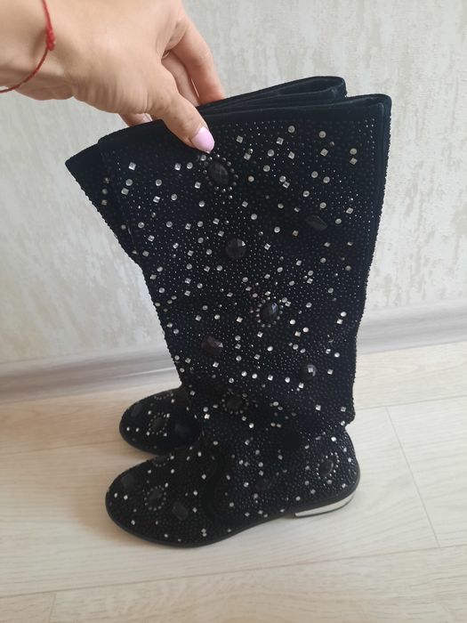 Сапожки  із камінцями Miu Miu