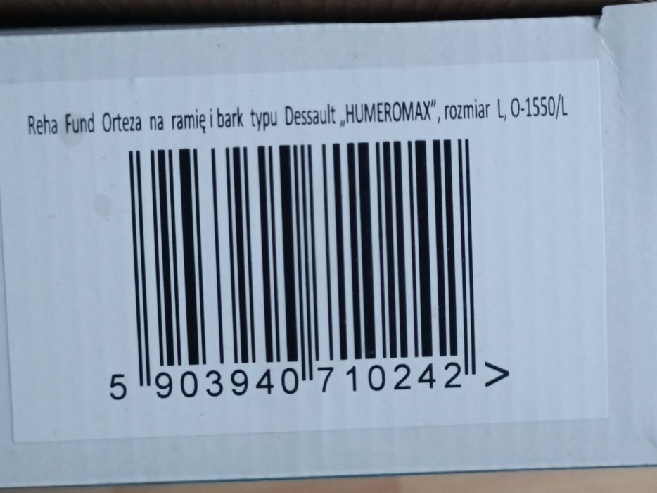 Orteza na ramię i bark "Humeromax" typu Dessault rozmiar L