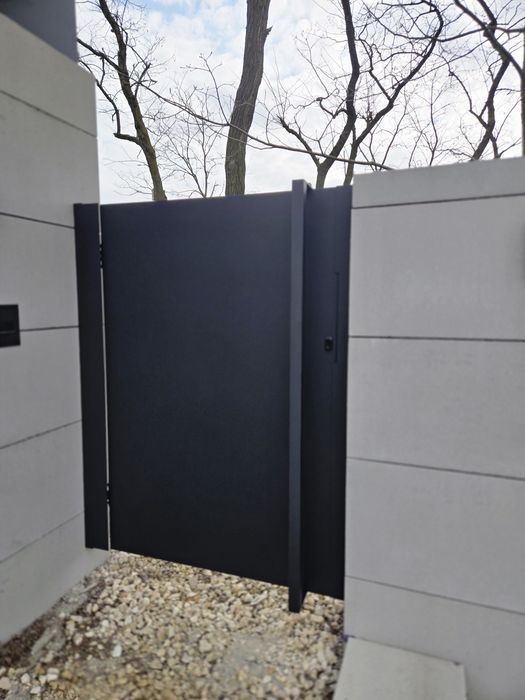 Brama - Furtka - Blacha Pełna - Aluminium