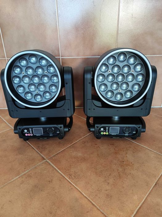 2x moving heads wash rgbw 19x15W