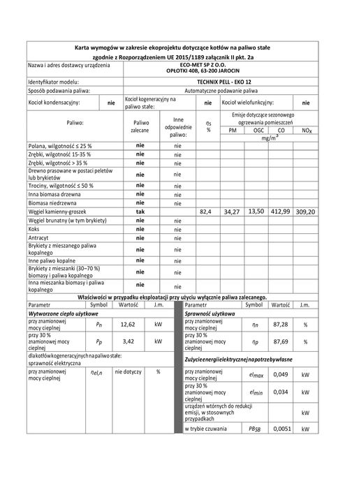 Kocioł TECHNIX PELL-EKO 12 kW – piec typu 2w1 na pellet i paliwo typu groszek