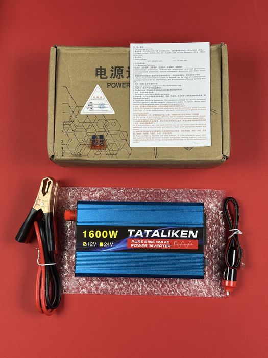 Інвертор TATALIKEN 1600 Вт 12/220v - тихий, потужний, чистий синус