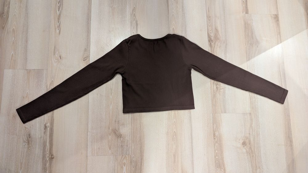 Bluzka/top brązowy w prążek Pull&Bear M