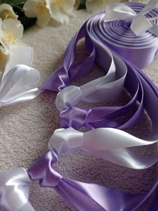 Ring oczepinowy 14 wstążek fioletowy liliowy