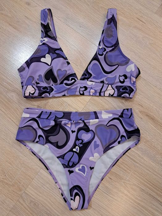 Strój kąpielowy dwuczęściowy Romwe od Shein, rozm. S + gratis majtki