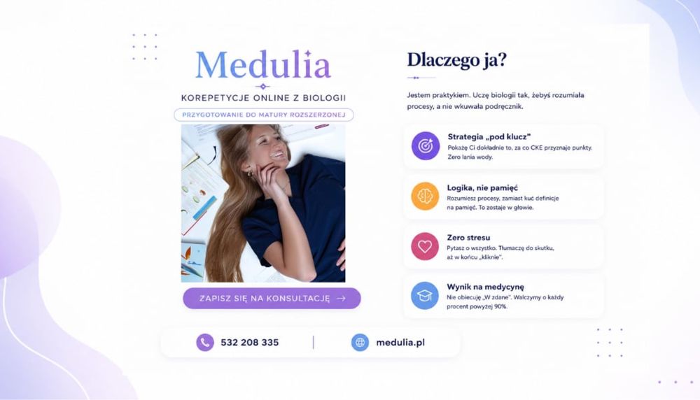 Korepetycje z biologii | Matura 2027 | Lekarski | Online