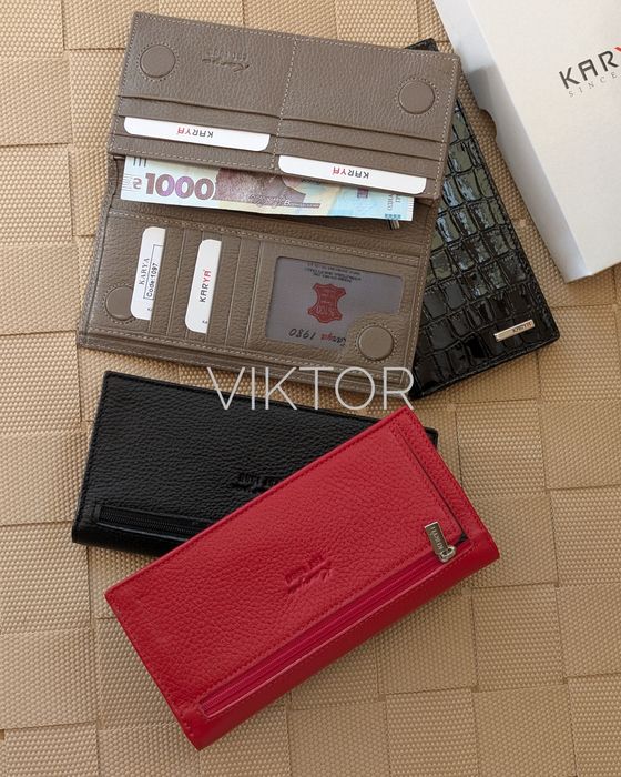 Кожаный женский кошелек купюрник KARYA 1097. Турция. Шкіряний гаманець