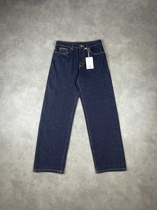 Джинси PULL&BEAR Selvedge Baggy Fit (S, M) Чоловічі Мішкуваті Широкі Селвідж Темно-сині На Осінь Нові