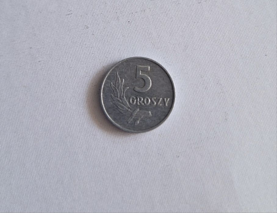 Moneta 5 groszy 1972 prl stara