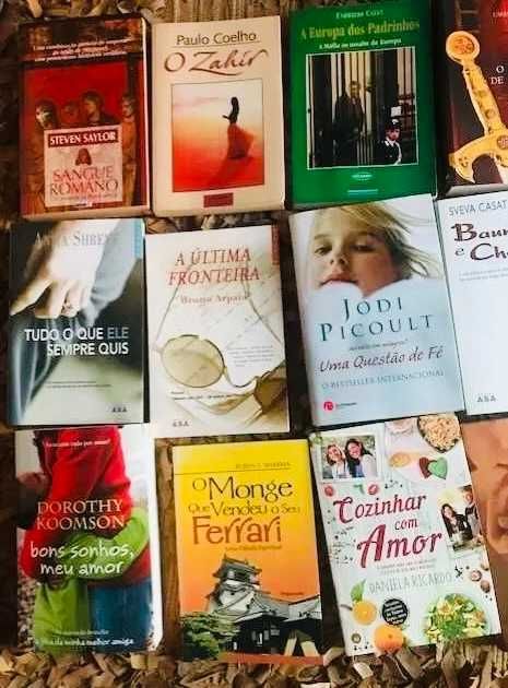Livros de diferentes géneros literários