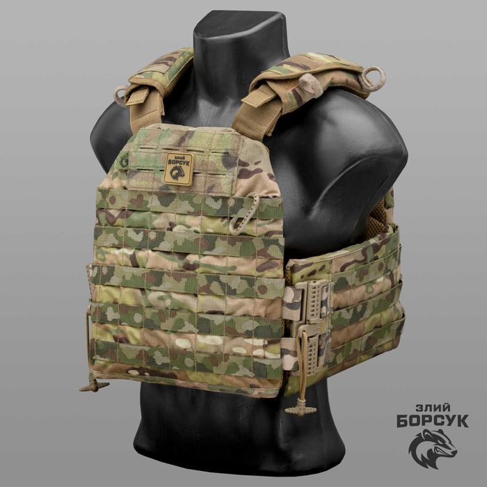 Плитоноска Модель №4 з боковим захистом 15×20 | швидкоскид | Cordura 1000D